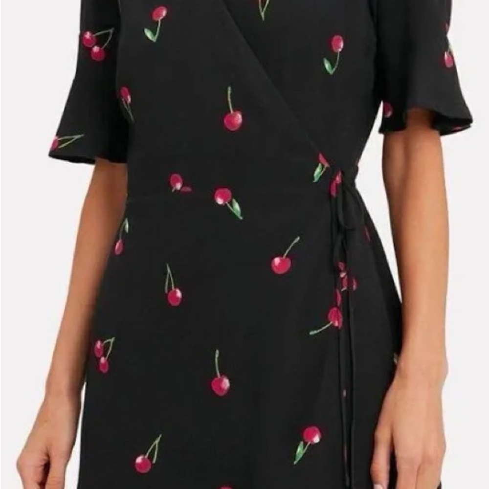 Rails Black and Pink Flutter Sleeve Mini Sundress
